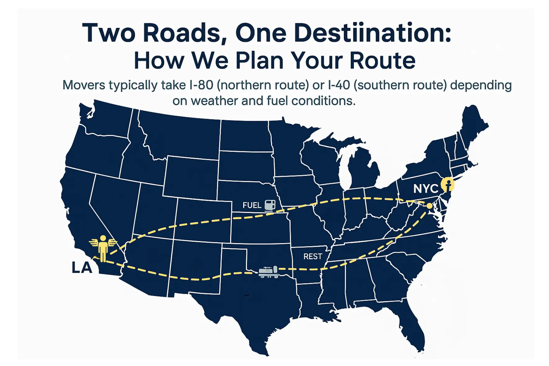 nyc to a moving route