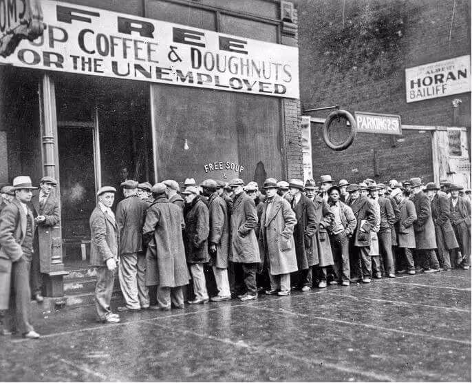 line of unemployed 1929