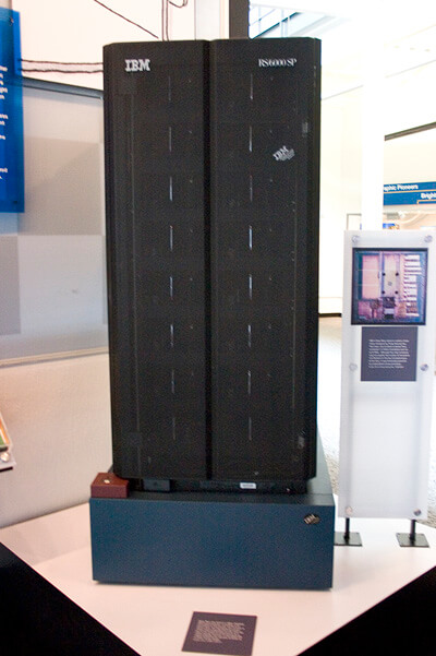 IBMs Deep Blue, the first computer to win a match against a world champion.