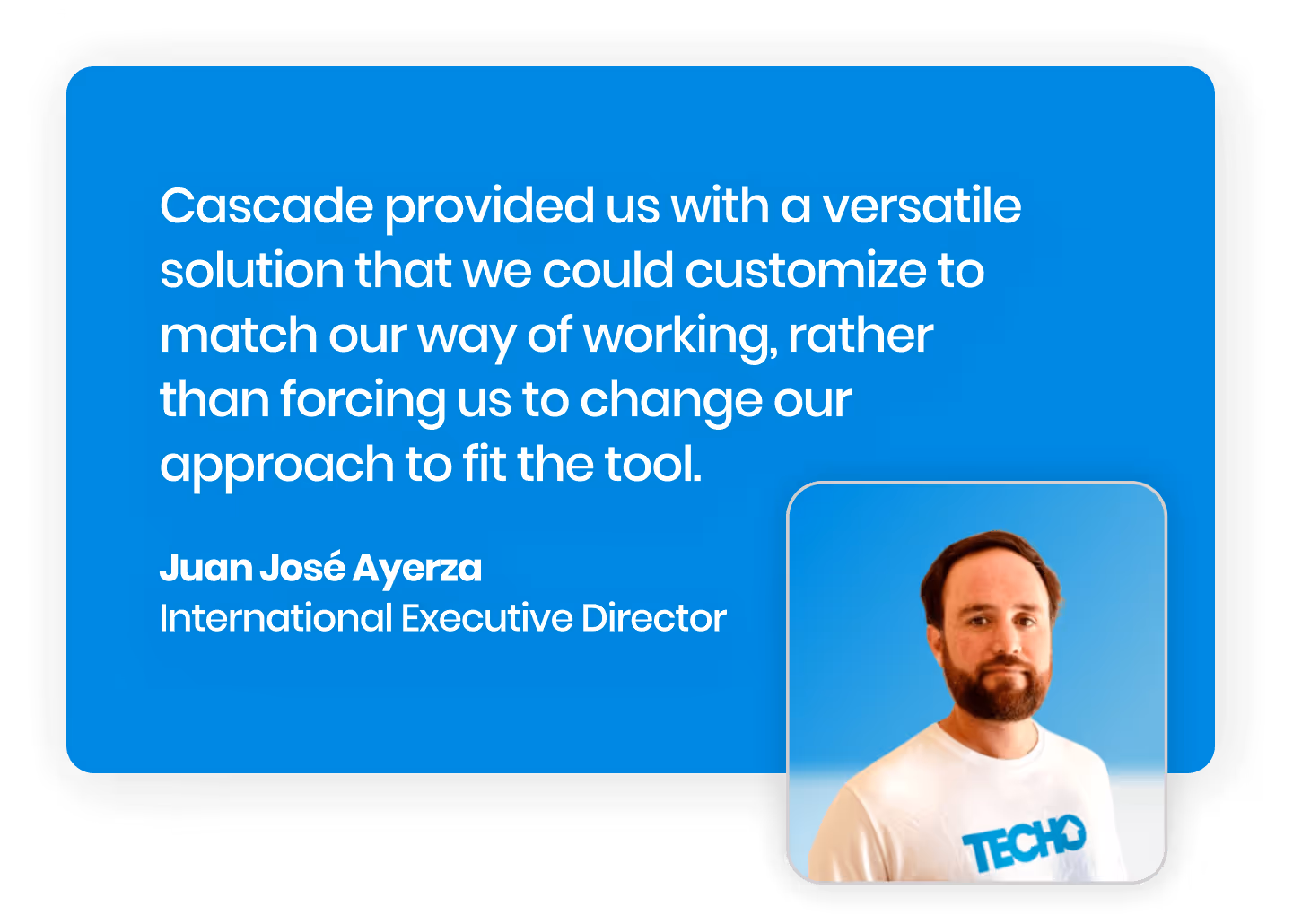 techo customer story quote cascade