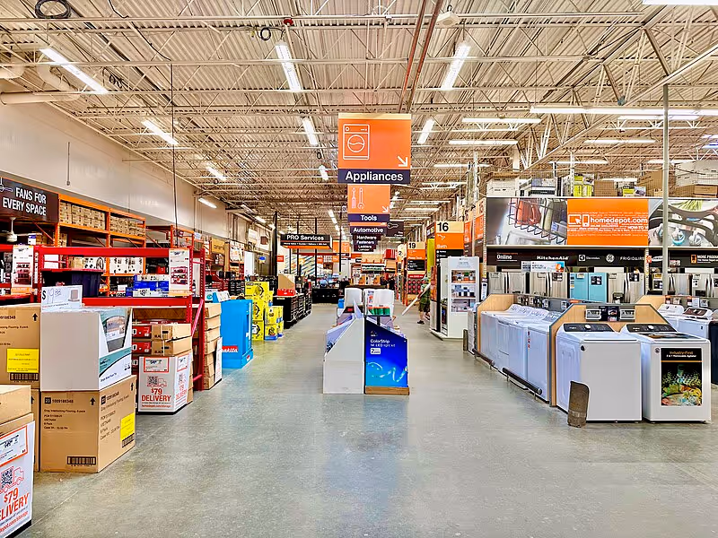 File:The appliances section of a Home Depot store in Blairsville, Ga.jpg