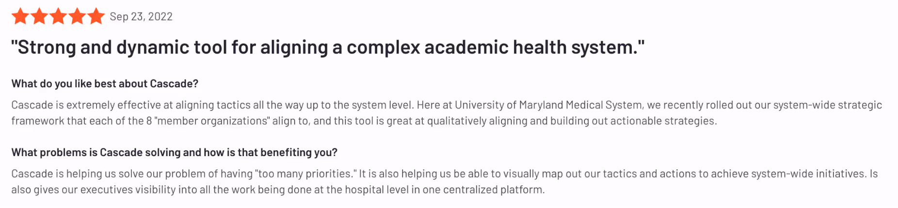 g2 crowd Cascade review alignment