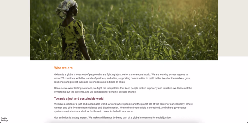 oxfam vision statement