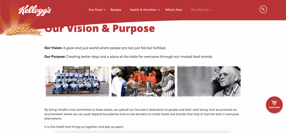 kelloggs vision statement