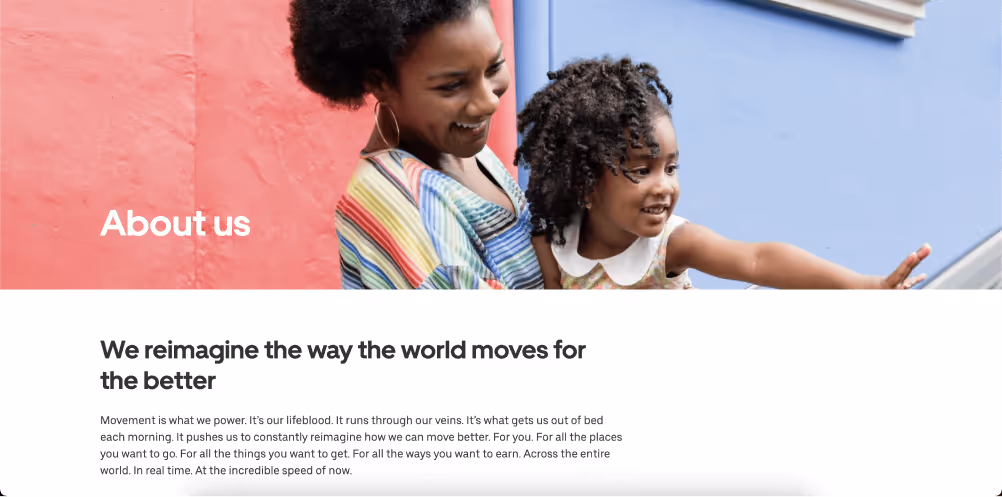 uber vision statement