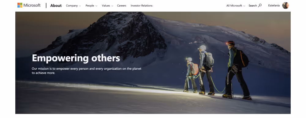 microsoft vision statement