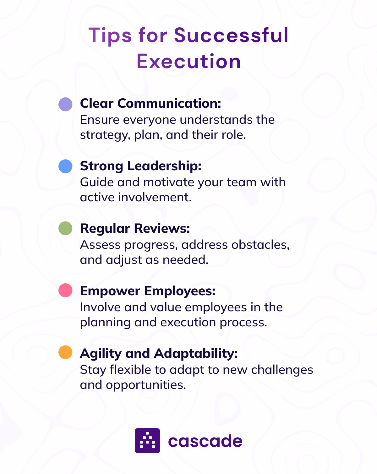 tips for successful strategy execution summary image