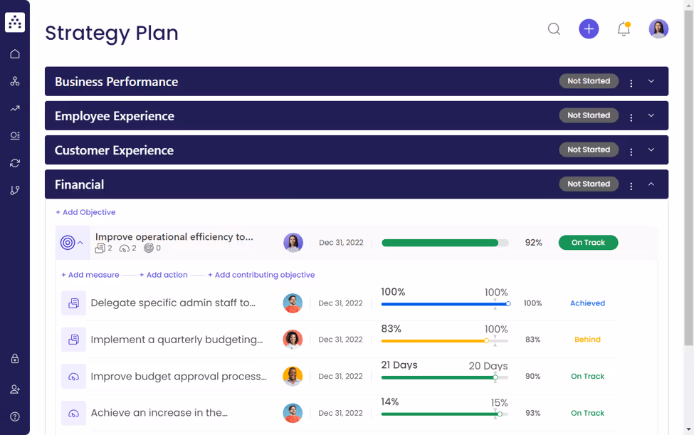 strategic planning template for 2025 cascade screenshot