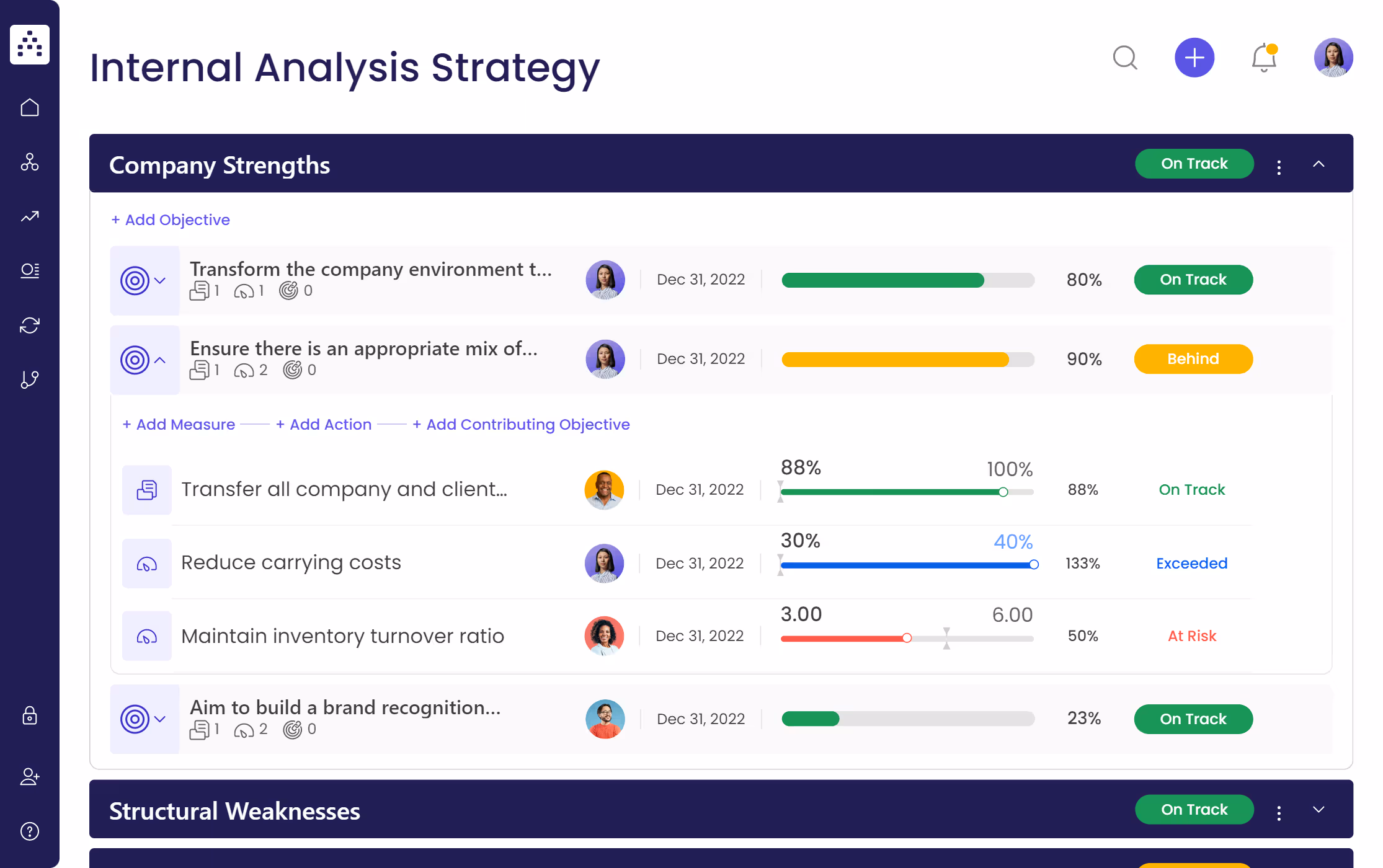 Internal Analysis Strategy Template