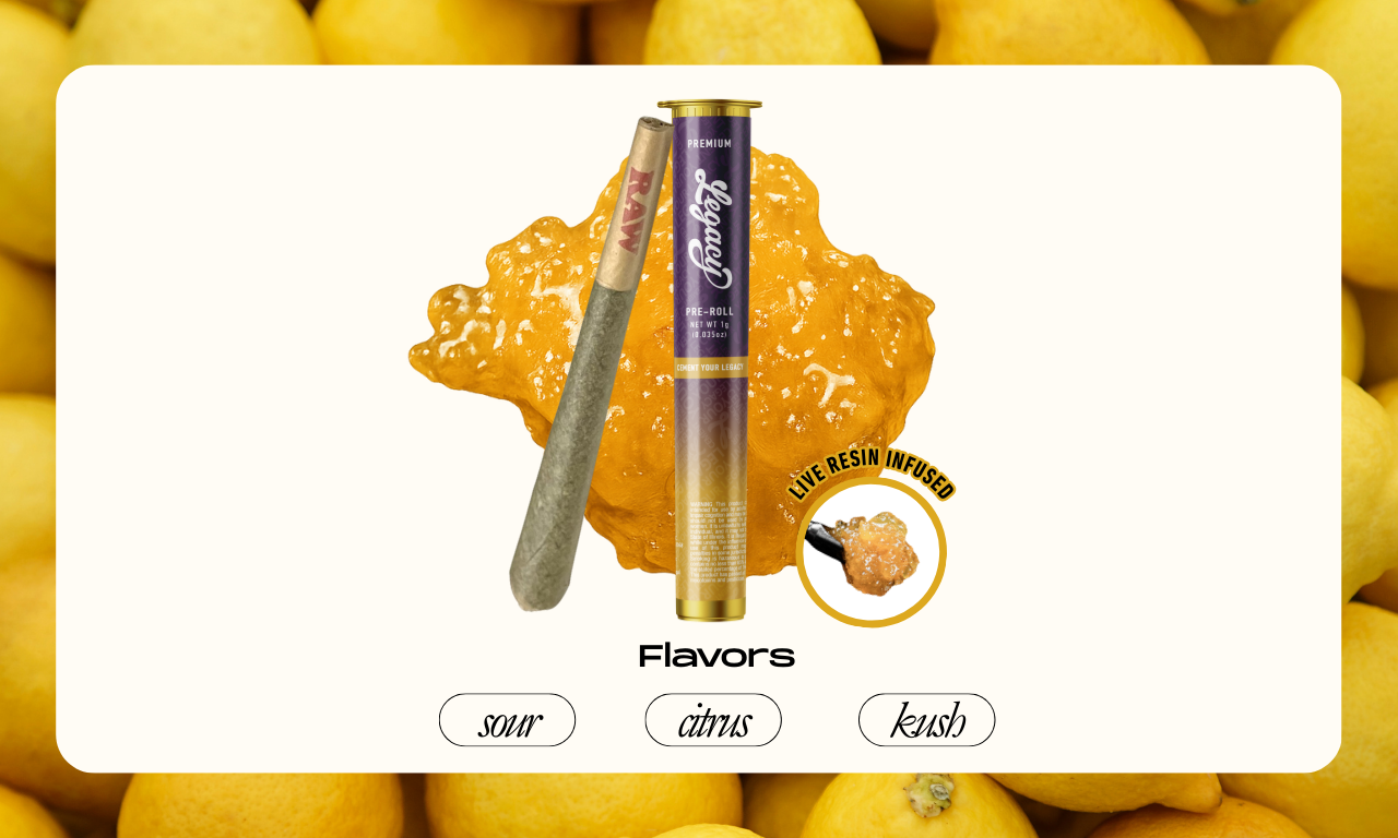 Stone Sour #9 Live Resin Infused Joint packaging by Legacy Cannabis featuring 1.25 gram infused pre-roll tube