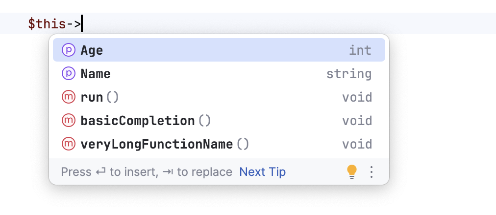 PHPstorm code-completion-and-auto-completion