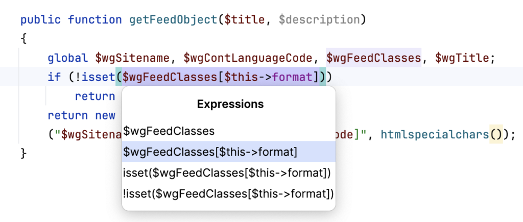 PHPstorm refactoring