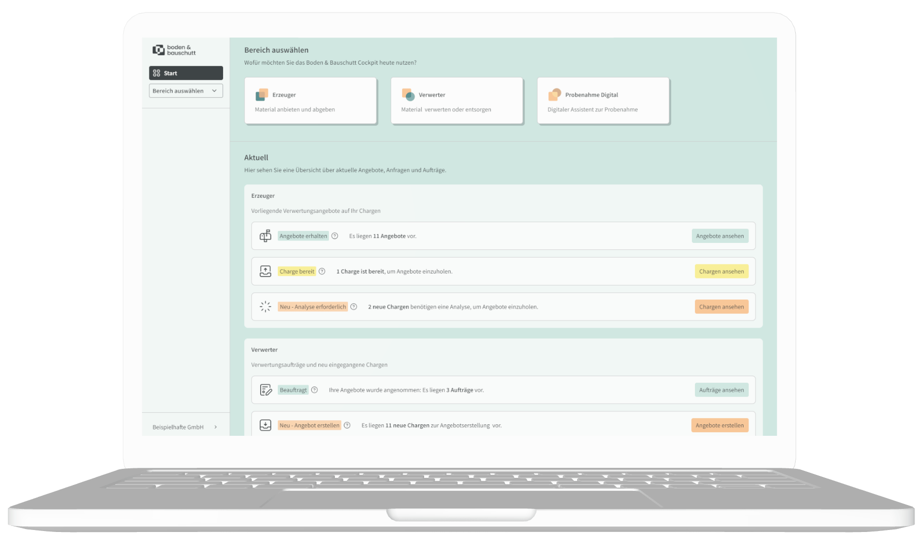 Die Boden & Bauschutt Plattform