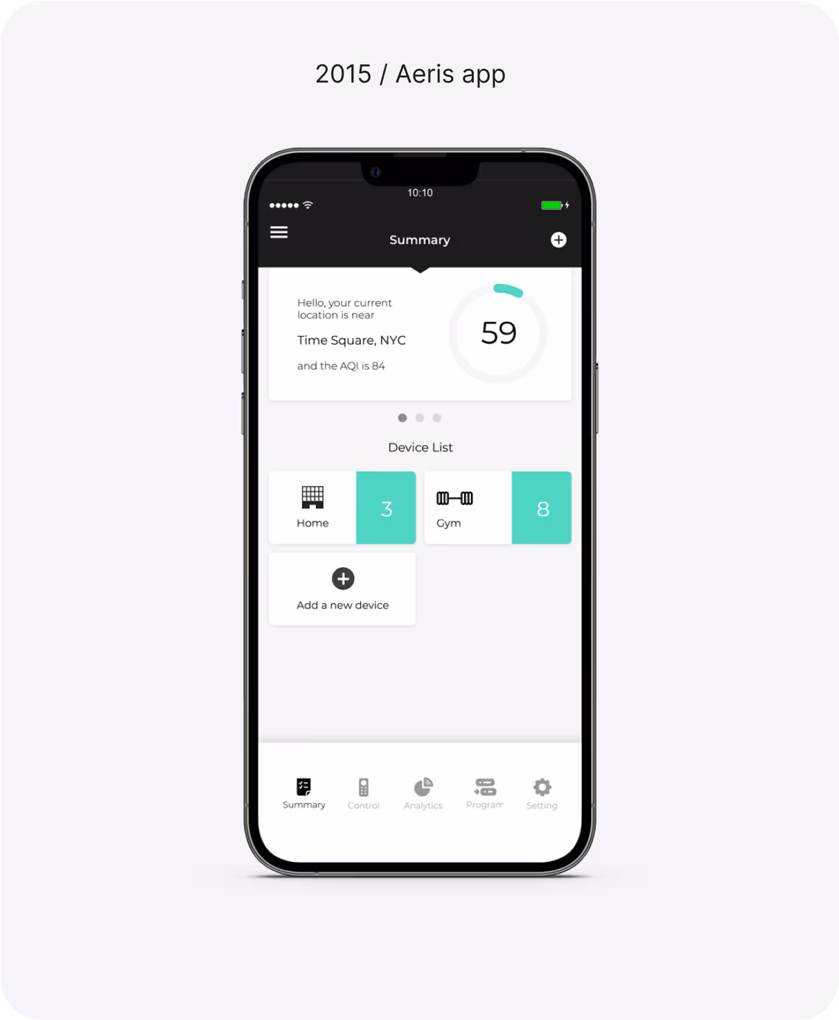 showing the air quiality outside