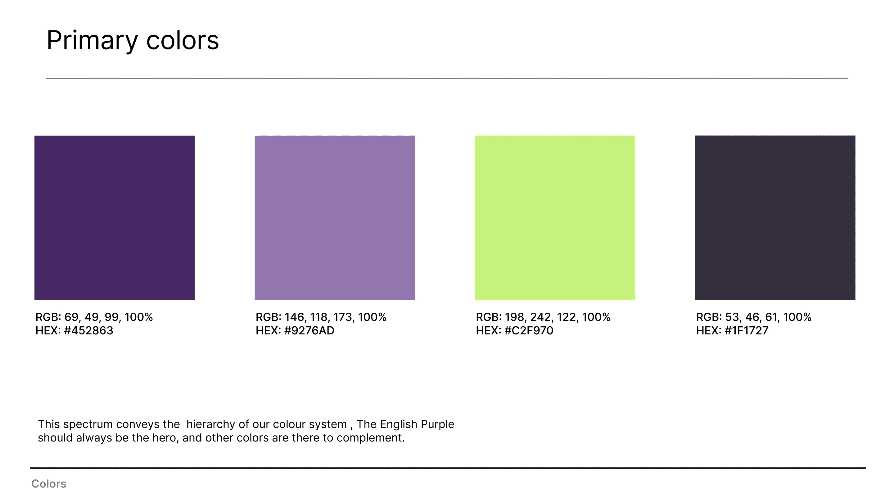 Color palette for the Logotype