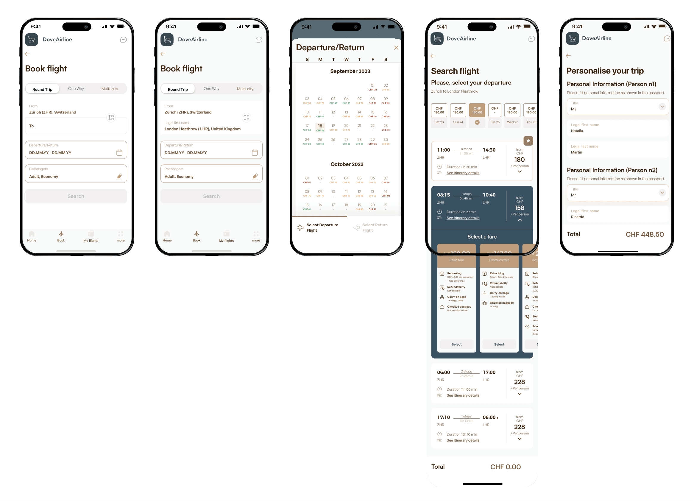 booking screen process