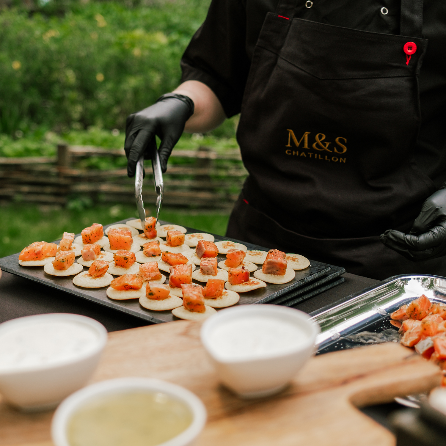 Mignardise au saumon - menu mariage