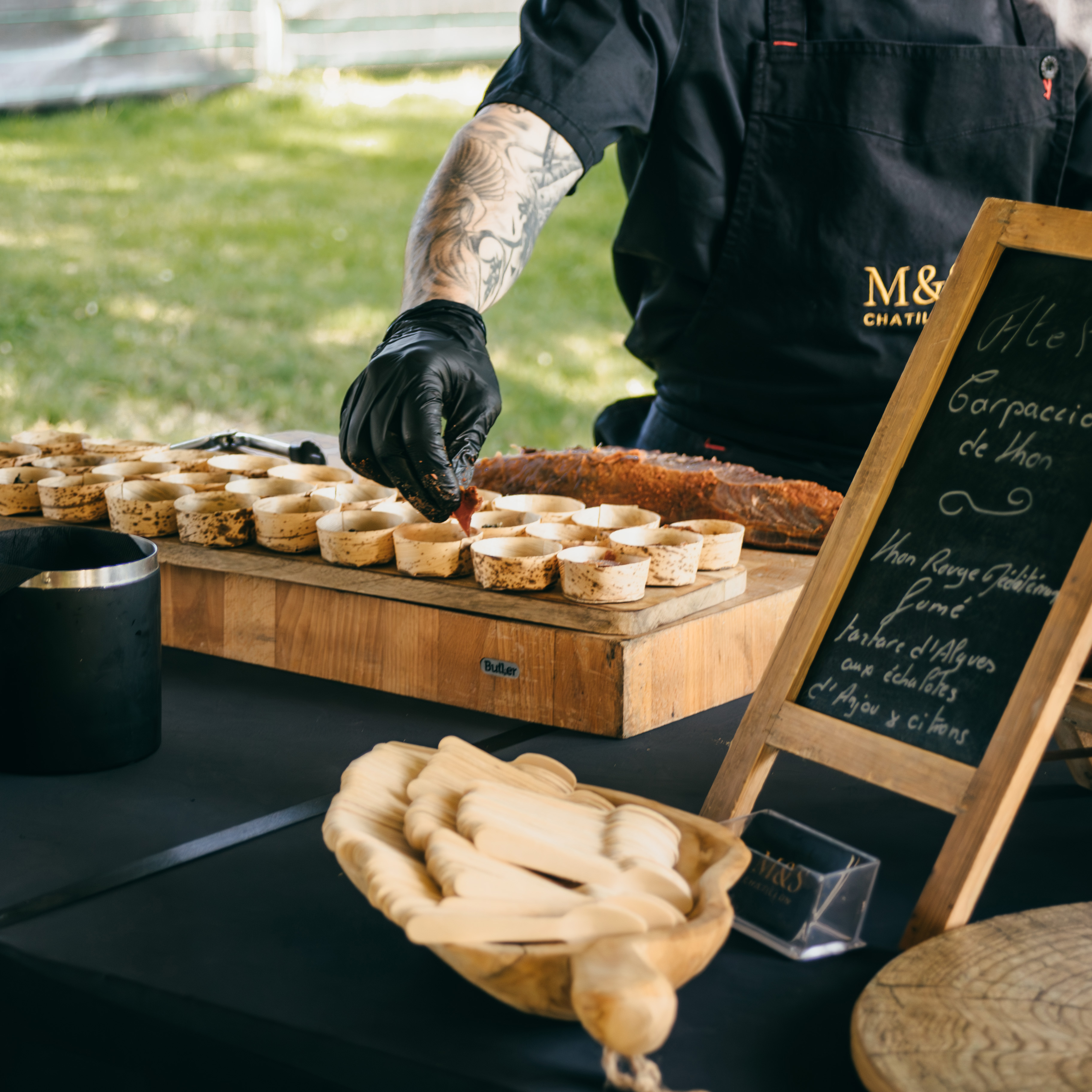 tataki de thon show culinaire traiteur angers