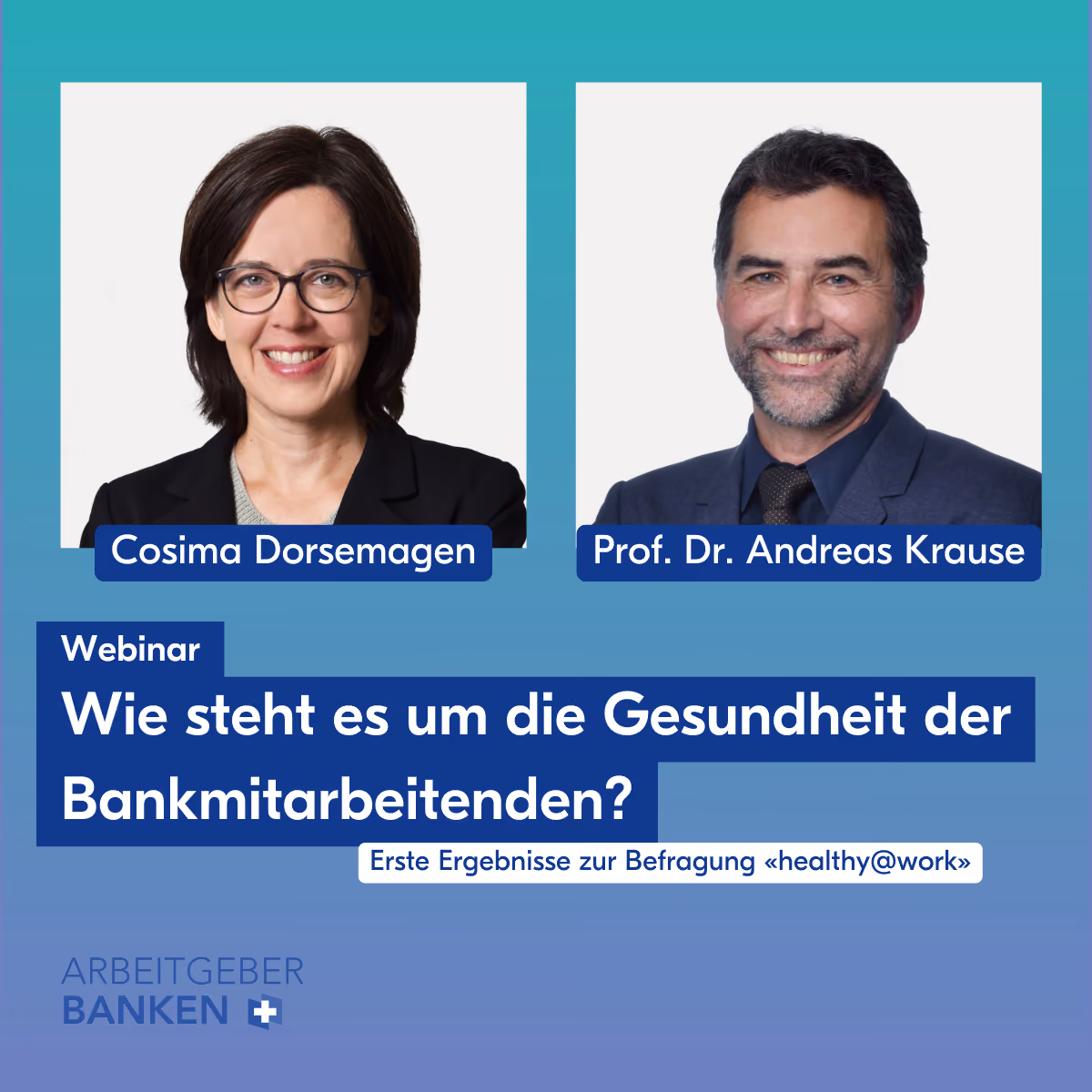 Webinar: healthy@work - Wie steht es um die Gesundheit der Bankmitarbeitenden?