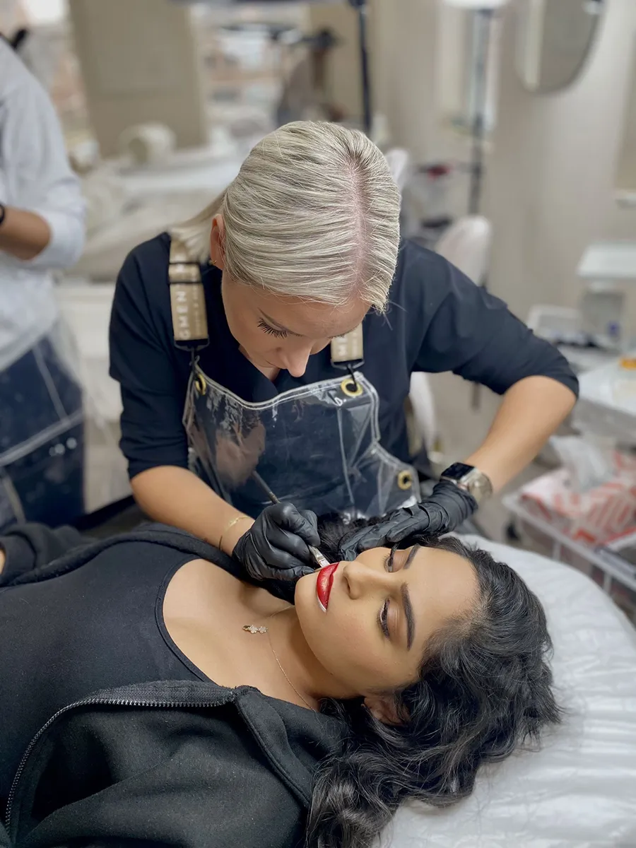Lip blush training session Re:Pigment.Me Academy Sterling VA