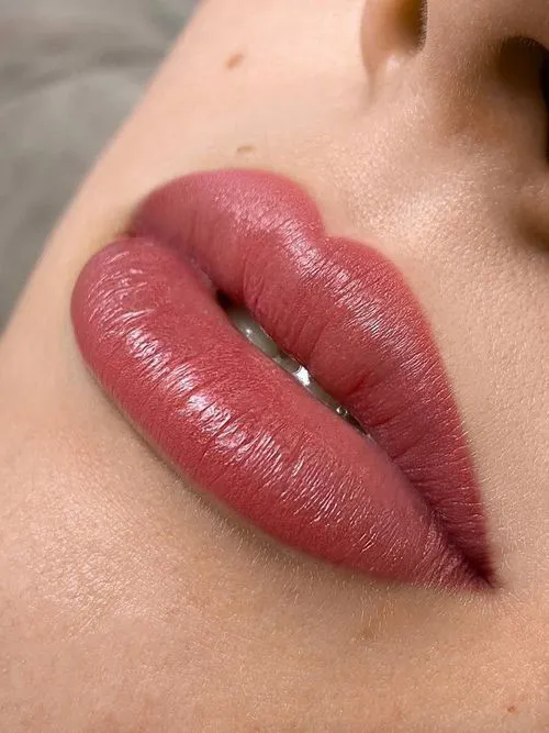 Lip blush permanent makeup close up Northern Virginia