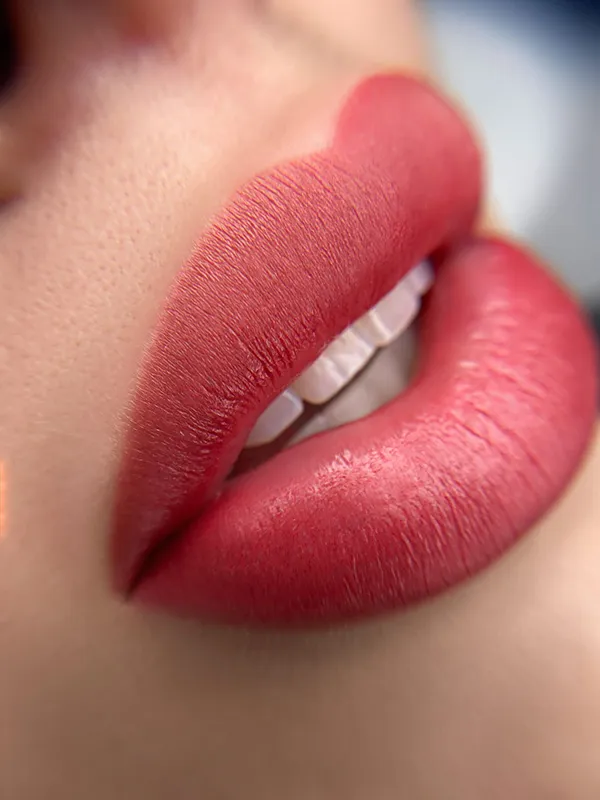 Lip blush permanent makeup close up Northern Virginia