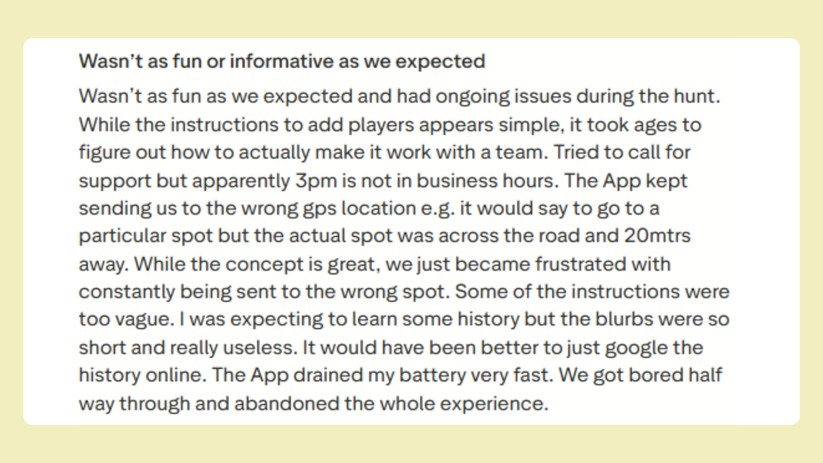 Mixed user reviews of Let’s Roam app