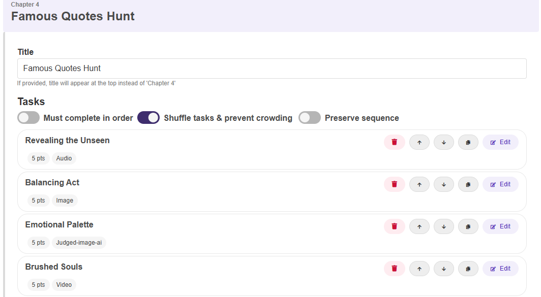 Playtours scavenger hunt app builder for museum tour set up