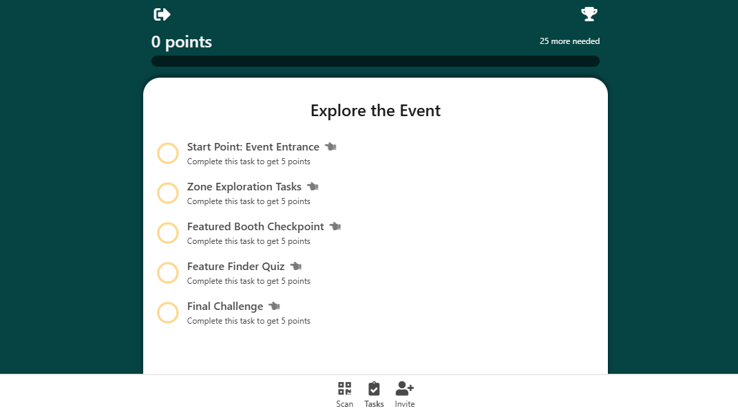 PlayTours Scavenger hunt app used at a conference to increase booth visits and attendee engagement