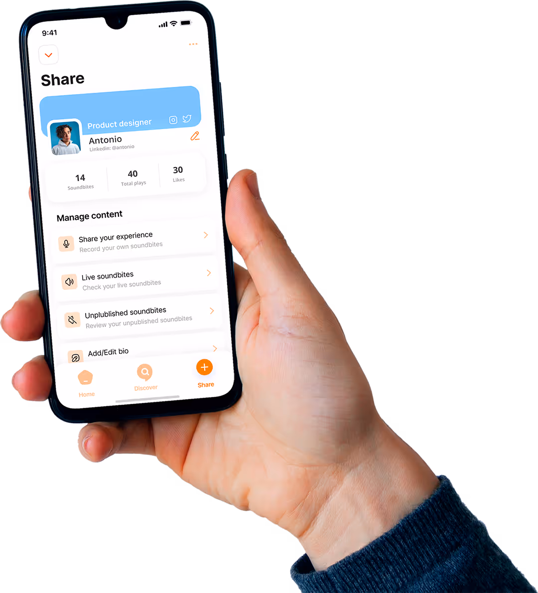 profile page of the gradvisor app
