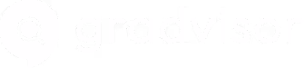 Gradvisor company logo with a stylized magnifying glass symbol.