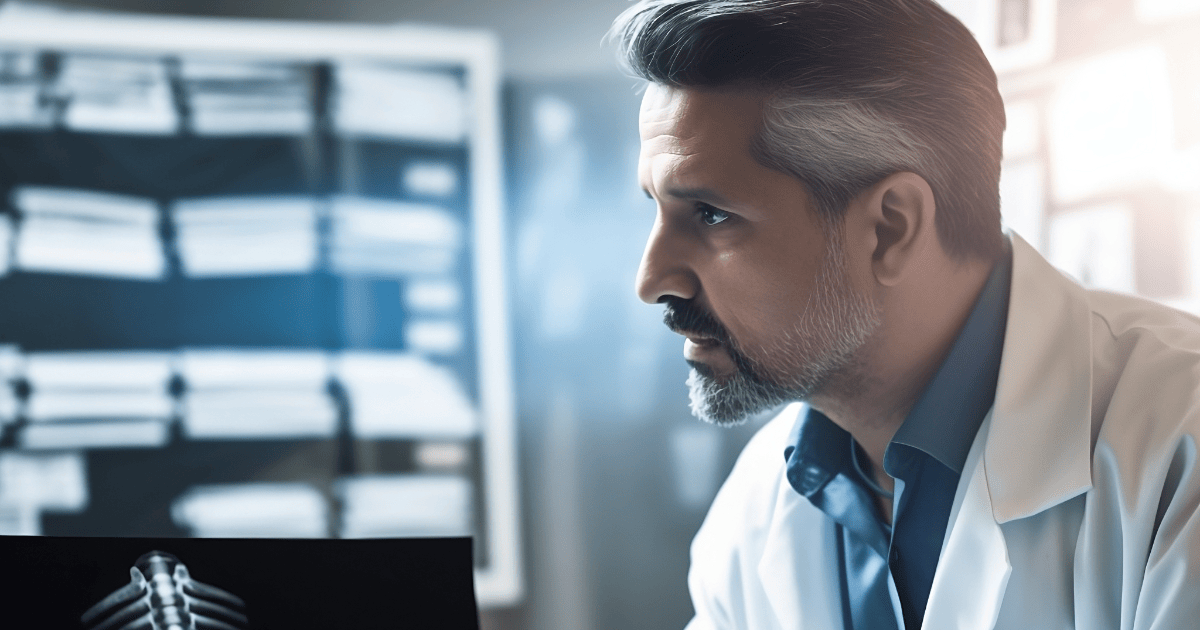 médico examinando a paciente con dolor de espalda