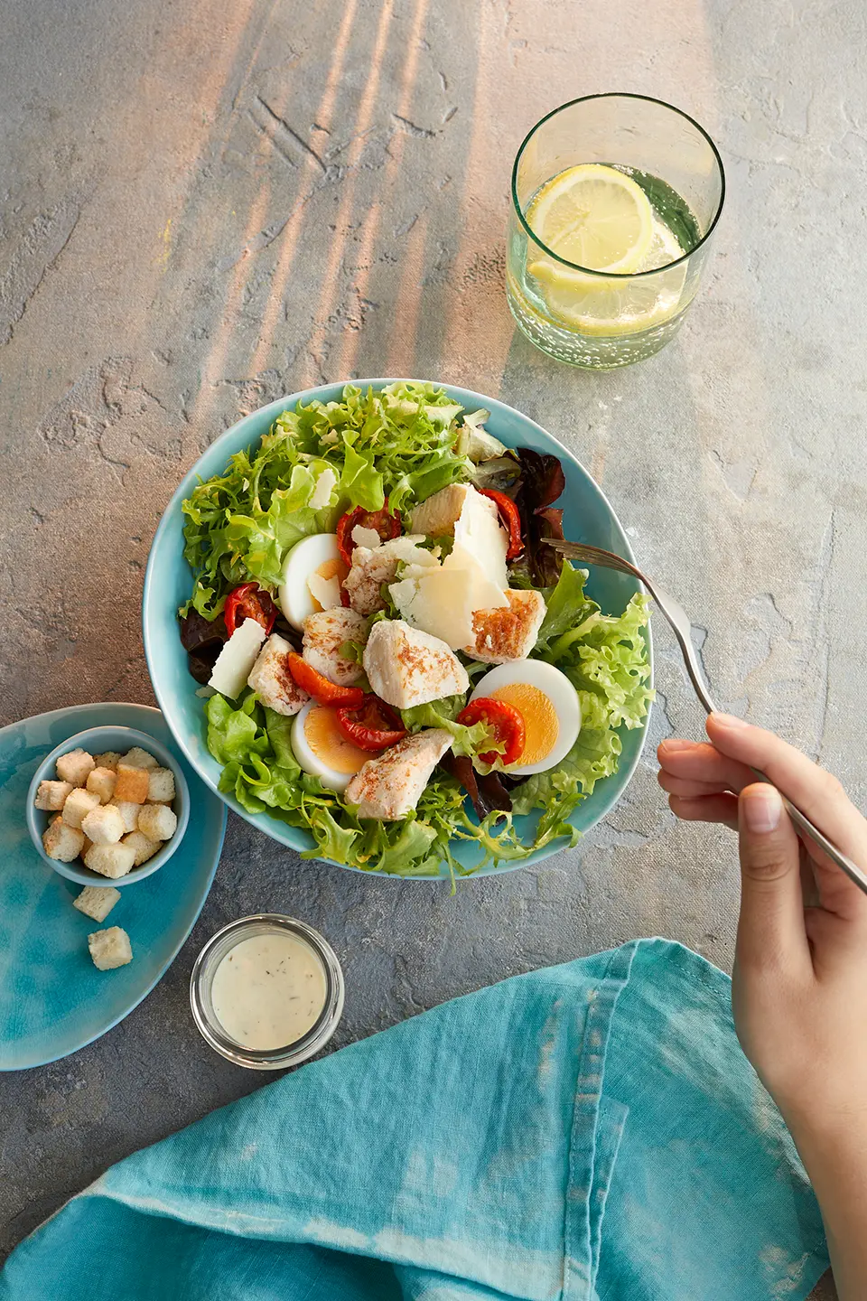 Frischer Salat am Arbeitsplatz