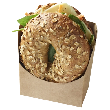 Körnerbagel mit Grünländer-Käse