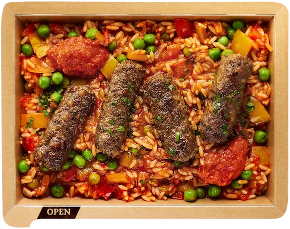 Cevapcici mit Tomatenreis