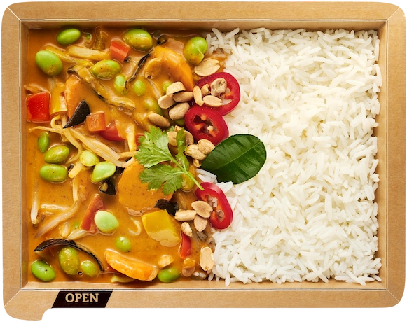 Peanut curry with jasmine rice