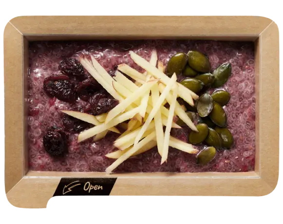 Porridge mit Himbeeren und Chia