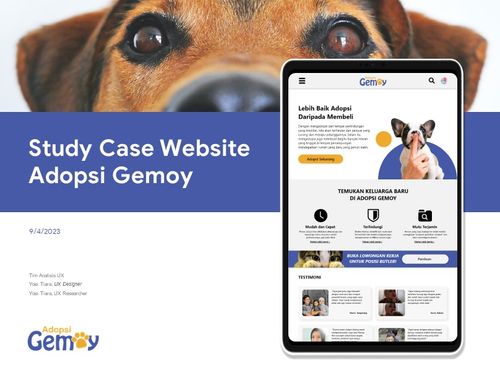 Foto dengan Link Study Case Website Adopsi Gemoy