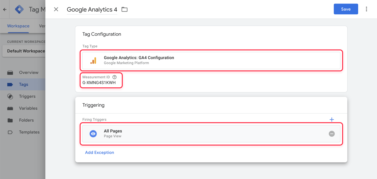 Setup Google Analytics 4 in Google Tag Manager