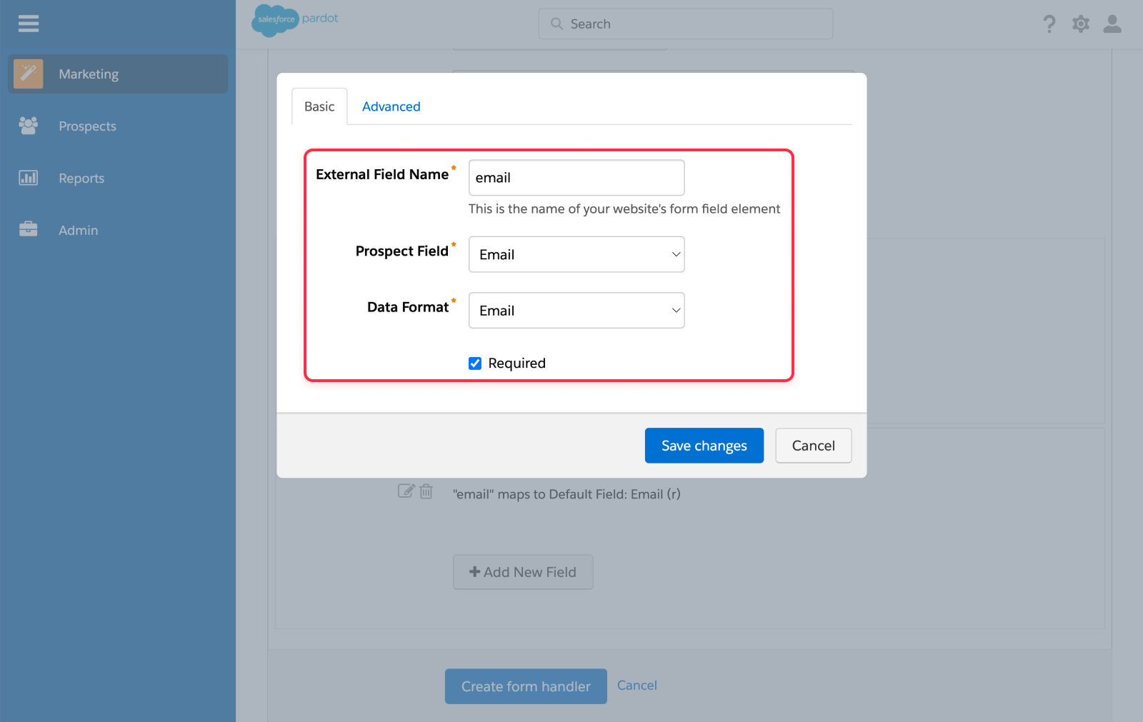 Configure form fields Salesforce form handler for Webflow form