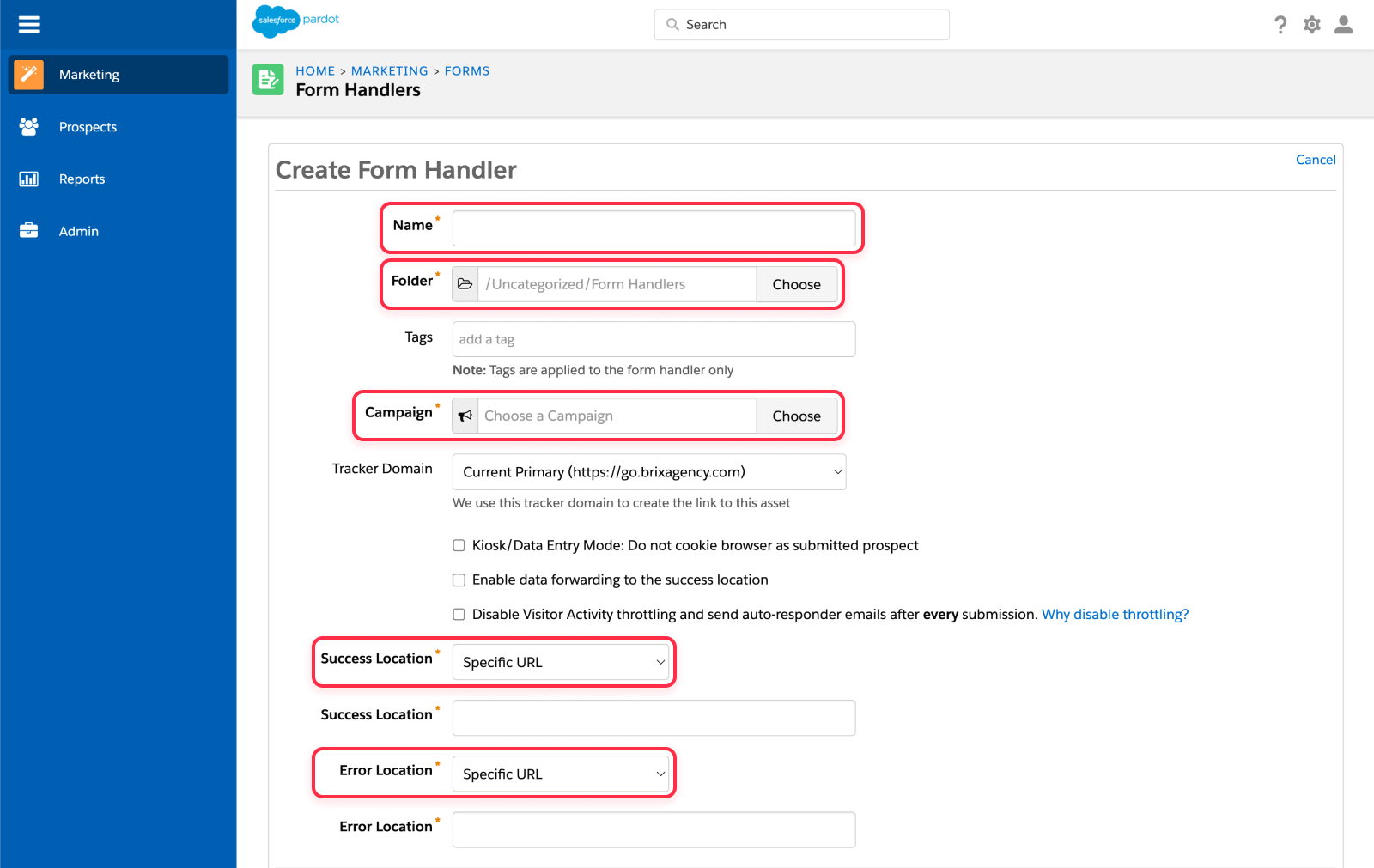 Setup Salesforce Form Handler for Webflow Form