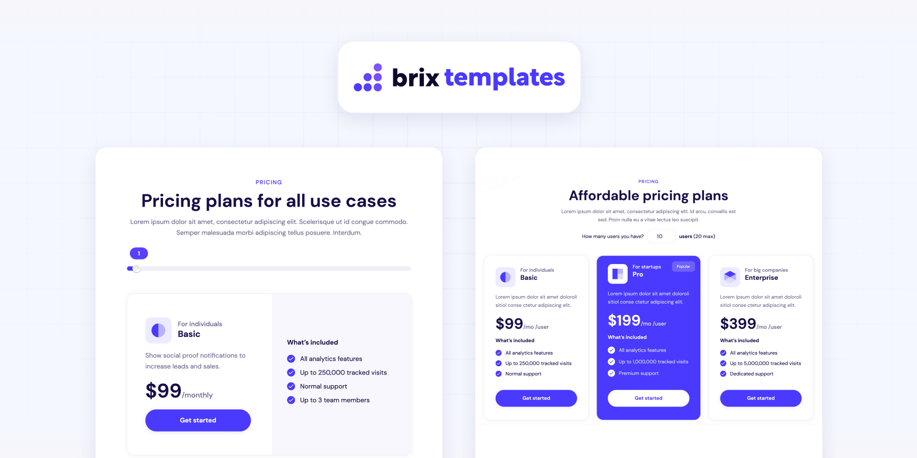 Free Interactive Pricing Webflow Calculator