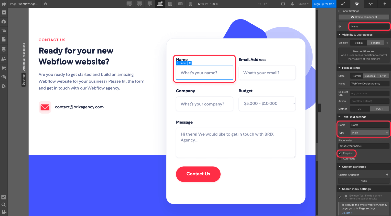 Update Webflow form ids to match Salesforce form handler