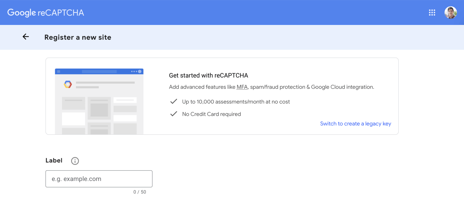 Avoid spam in Webflow forms using reCAPTCHA - Create reCAPTCHA API