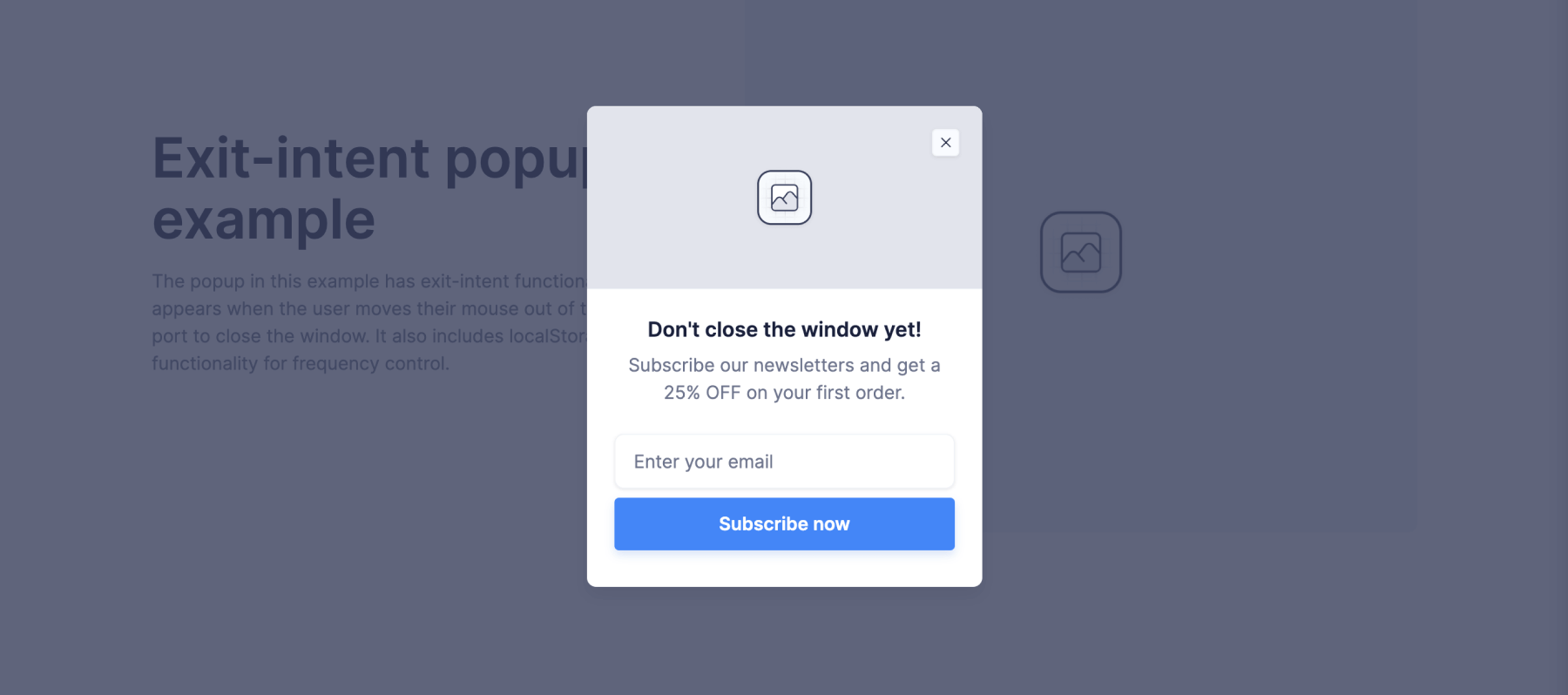 Popup Preview - How to create an exit intent popup in Webflow