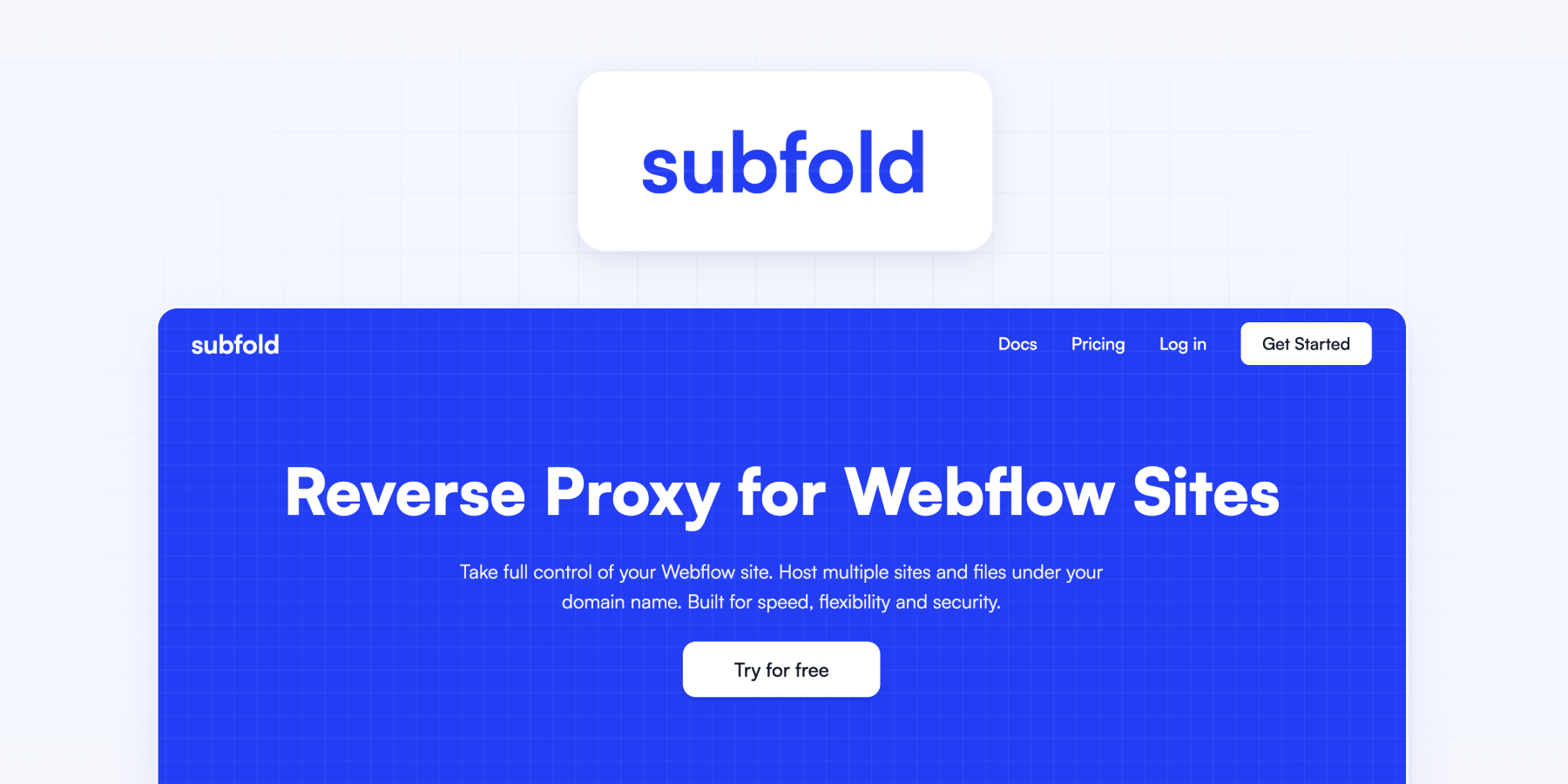 Setup multiple Webflow projects on one domain with Subfold