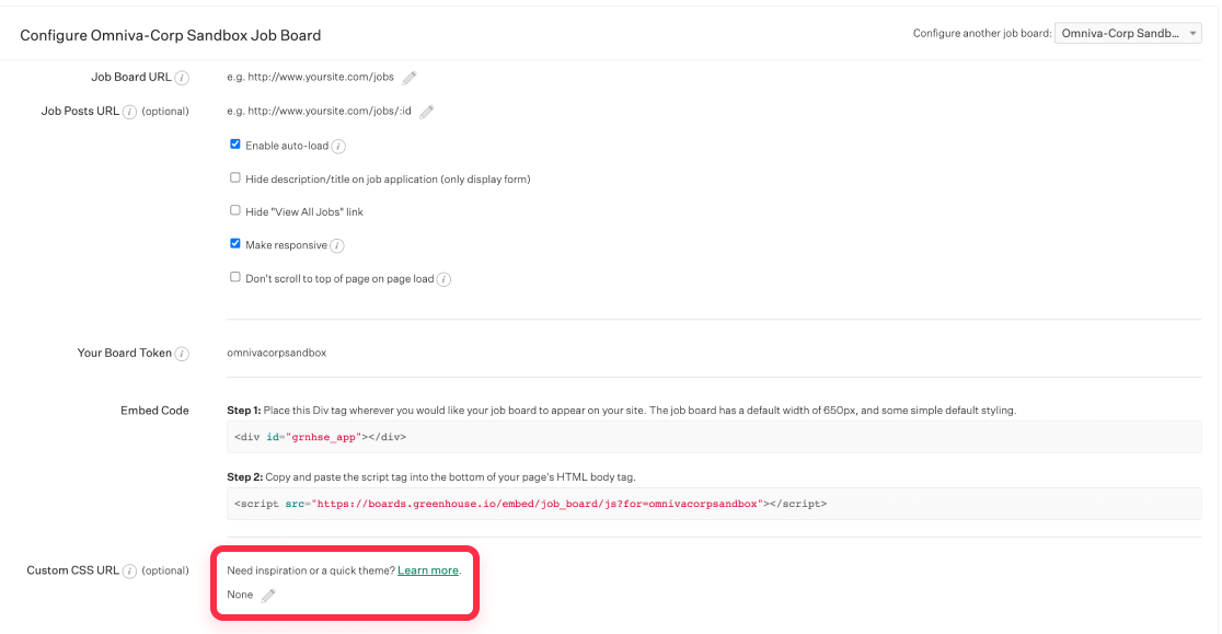 Customize Greenhouse job board with custom CSS