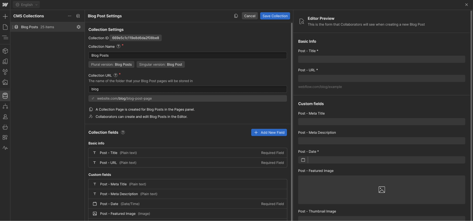 Configure Webflow CMS for schema markup