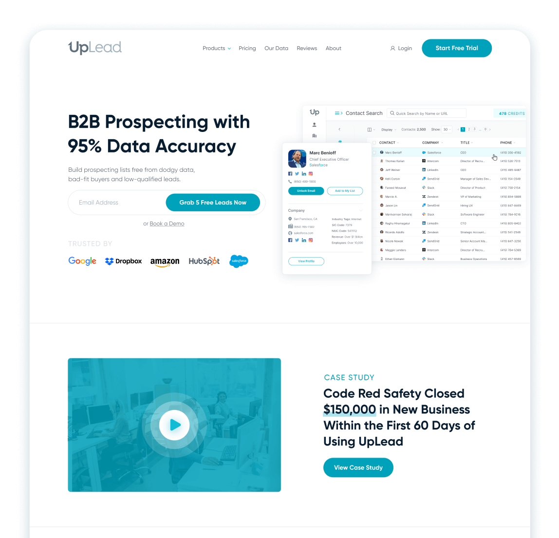 UpLead Testimonial for BRIX Agency