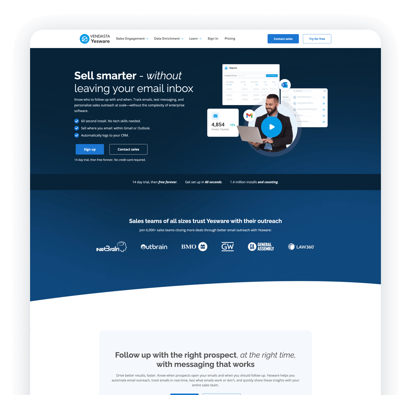 Yesware Testimonial for BRIX Agency